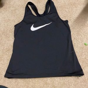 Nike youth girls large black racer back